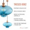 Szklana lampa wisząca TRESCO 8982 Argon Niebieski Miedziane detale